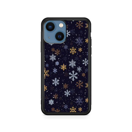 Dark Blue Yellow Winter iPhone 15 Plus Case