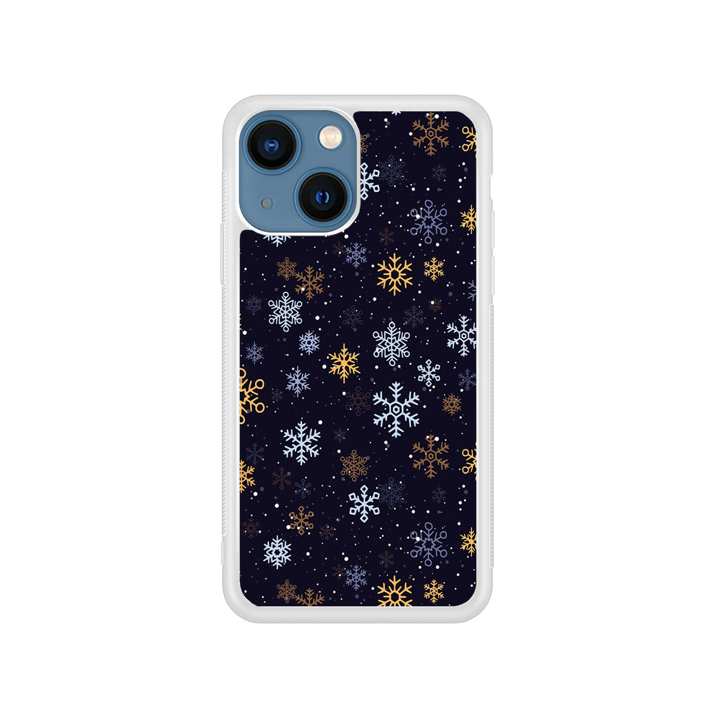 Dark Blue Yellow Winter iPhone 15 Plus Case