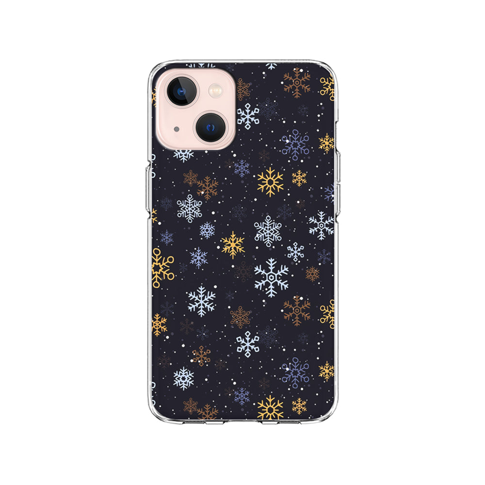 Dark Blue Yellow Winter iPhone 15 Plus Case