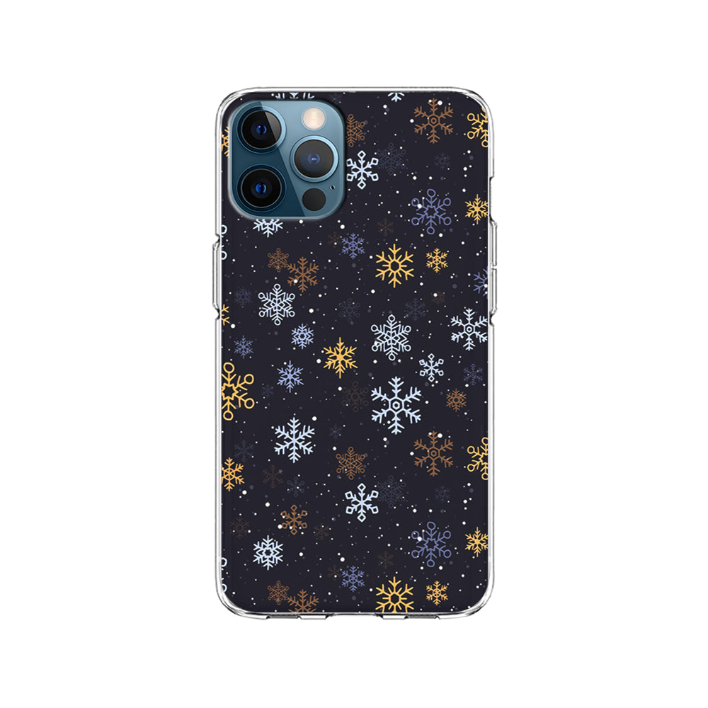 Dark Blue Yellow Winter iPhone 15 Pro Case