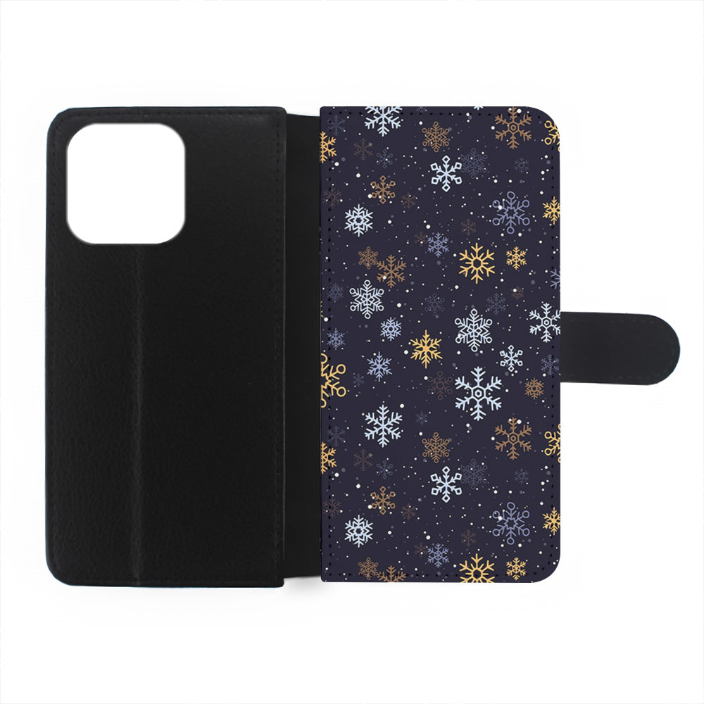 Dark Blue Yellow Winter iPhone 15 Pro Case