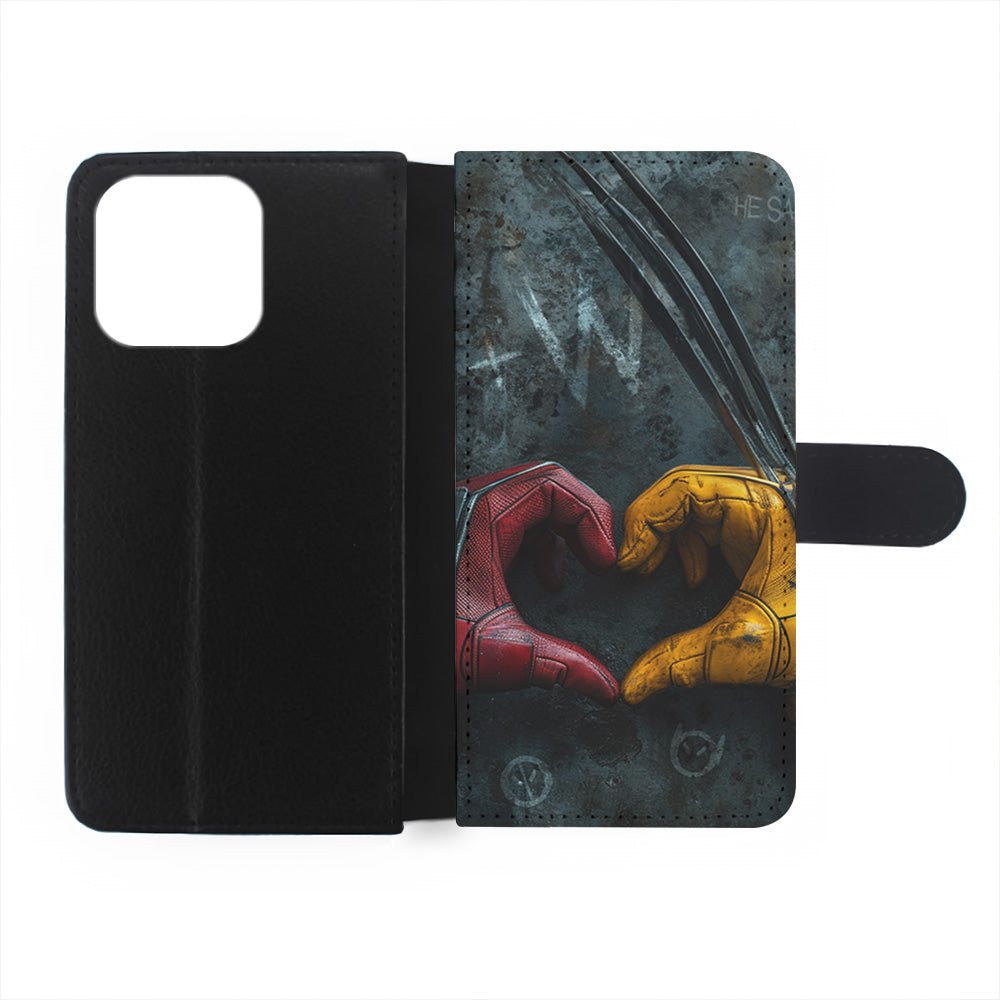 Deadpool and Wolverine Symbol of Love iPhone 15 Plus Case