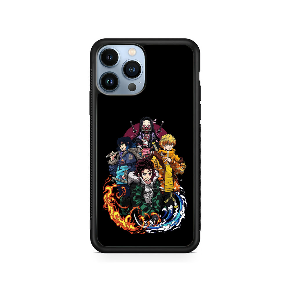 Demon Slayer Hoodie Style iPhone 15 Pro Case