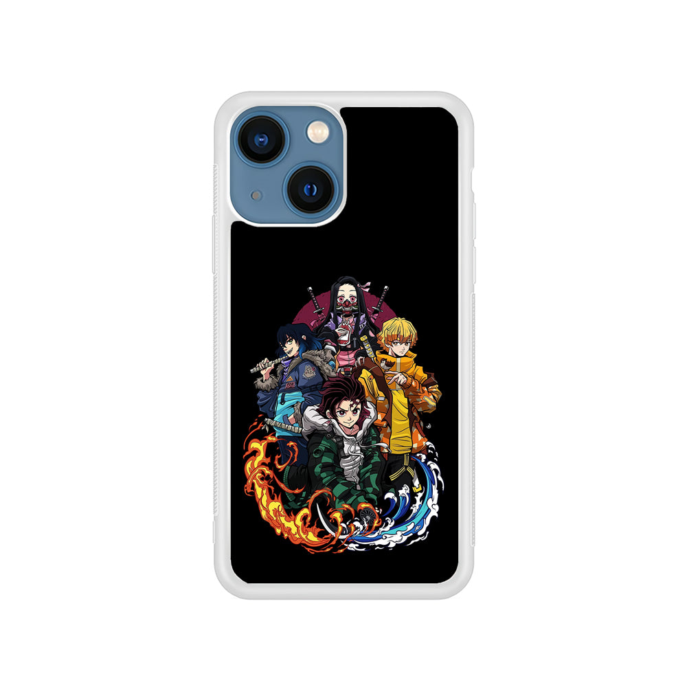 Demon Slayer Hoodie Style iPhone 15 Plus Case