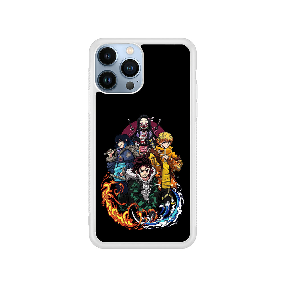 Demon Slayer Hoodie Style iPhone 15 Pro Case