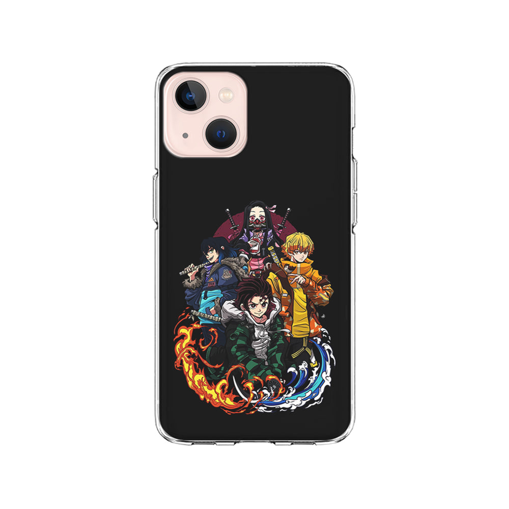 Demon Slayer Hoodie Style iPhone 15 Plus Case