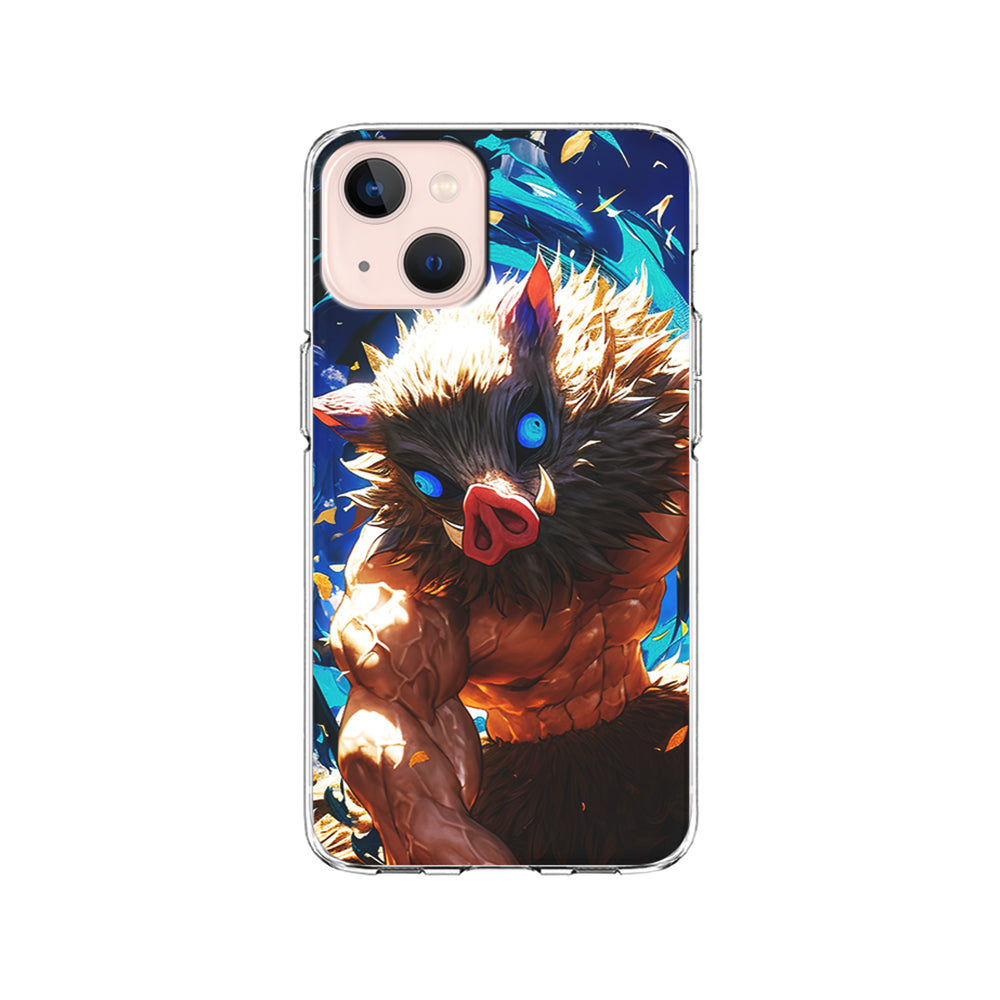 Demon Slayer Inosuke Wild Boar Mask iPhone 15 Plus Case