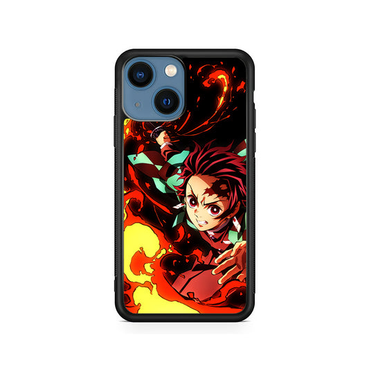 Demon Slayer Tanjiro Battle Mode iPhone 14 Case