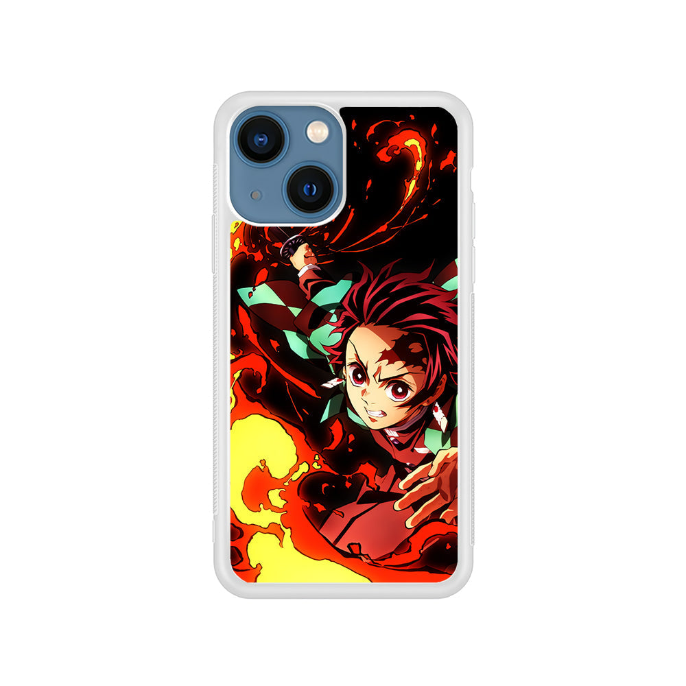 Demon Slayer Tanjiro Battle Mode iPhone 15 Plus Case