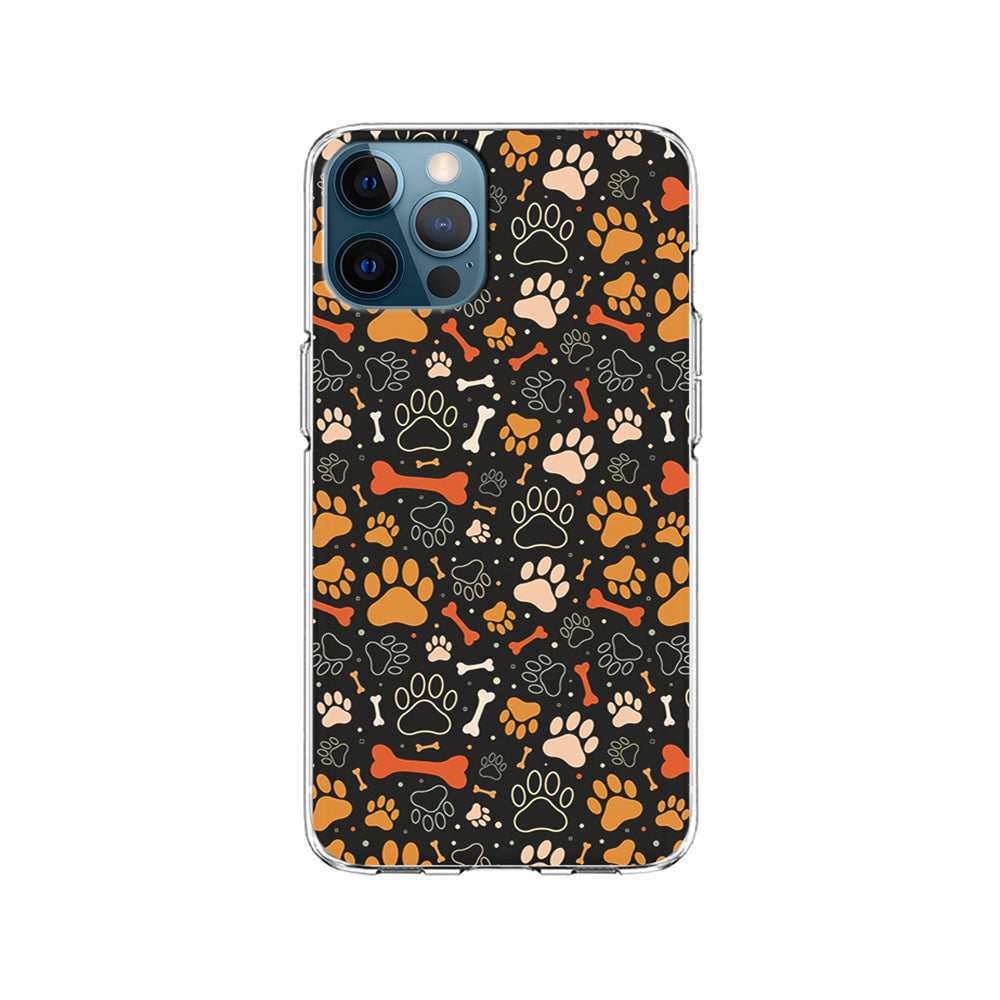 Dog Footprints and Bones iPhone 15 Pro Case