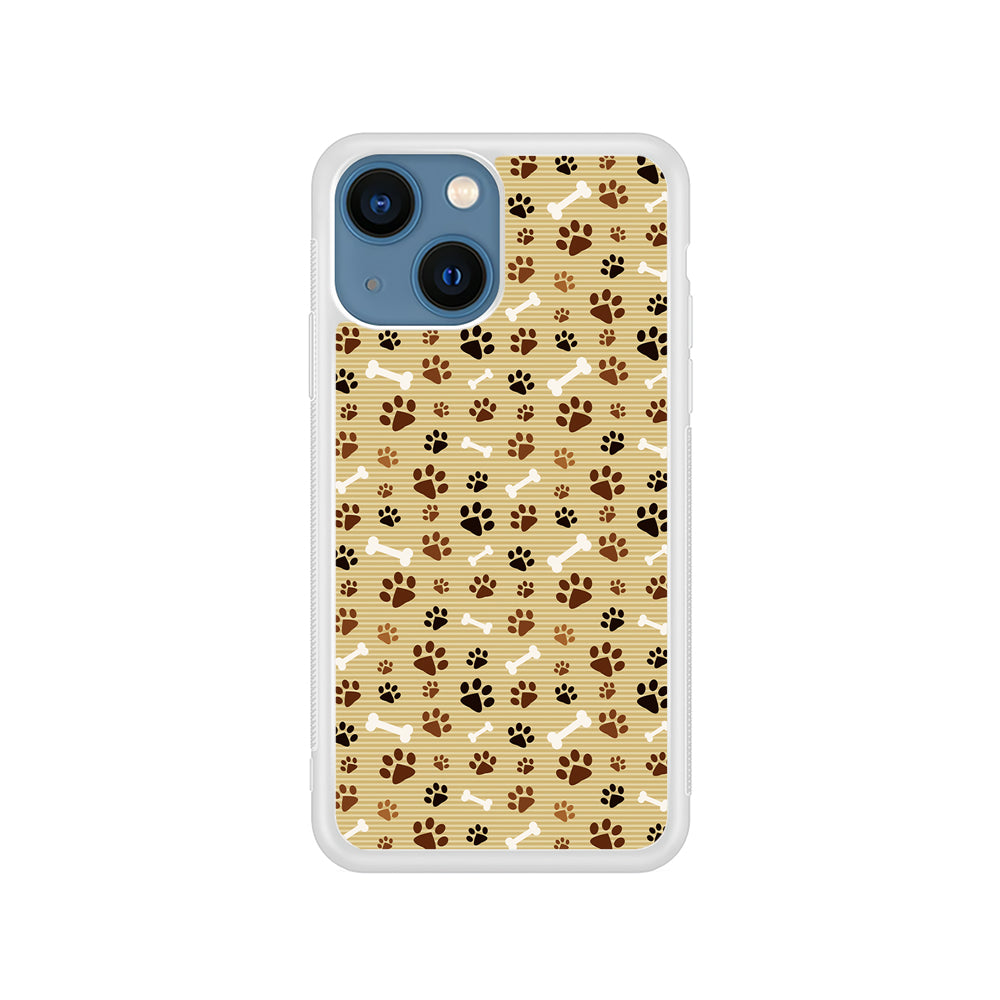 Dog Paw Print and Bones iPhone 15 Plus Case