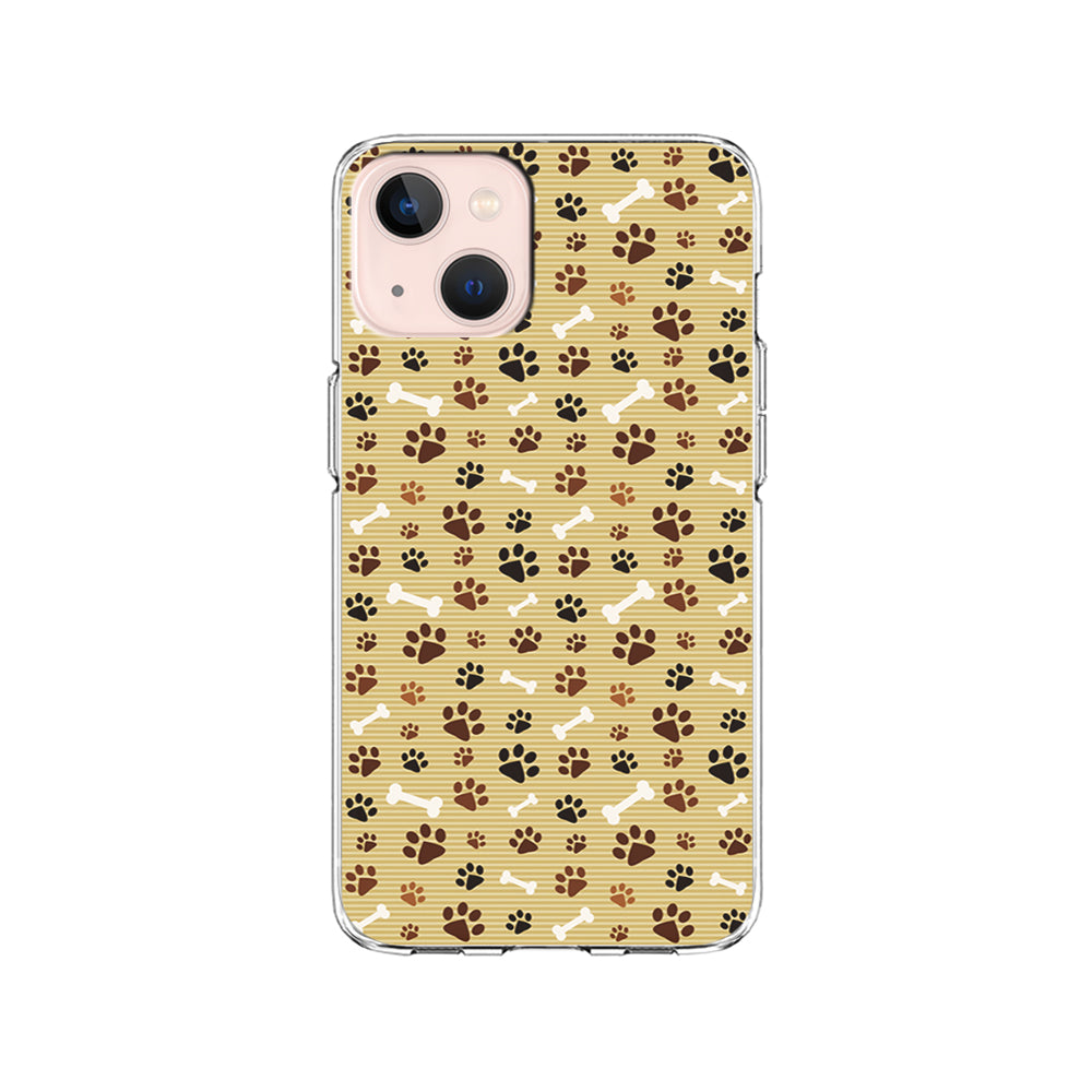 Dog Paw Print and Bones iPhone 15 Plus Case