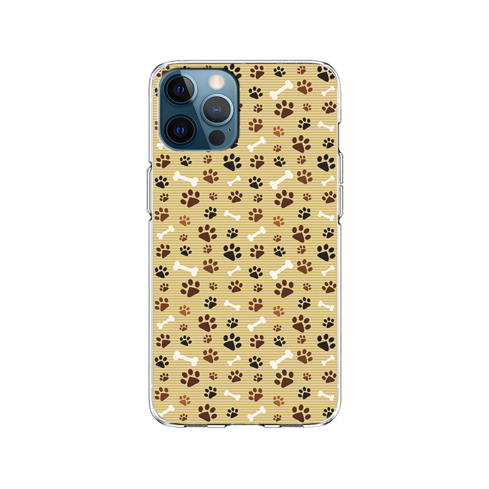 Dog Paw Print and Bones iPhone 15 Pro Case