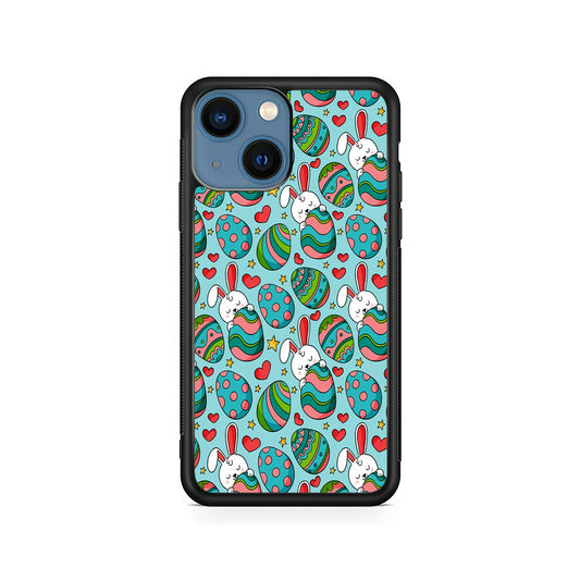 Easter Eggs and Rabbits Pattern iPhone 15 Plus Case