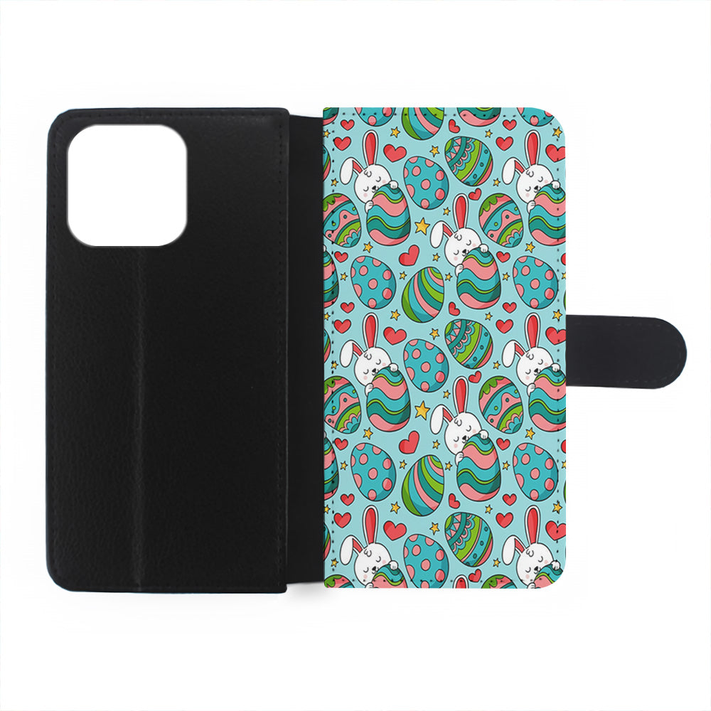 Easter Eggs and Rabbits Pattern iPhone 15 Pro Case