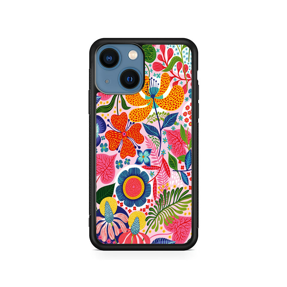 Exotic Floral Aesthetic iPhone 15 Plus Case