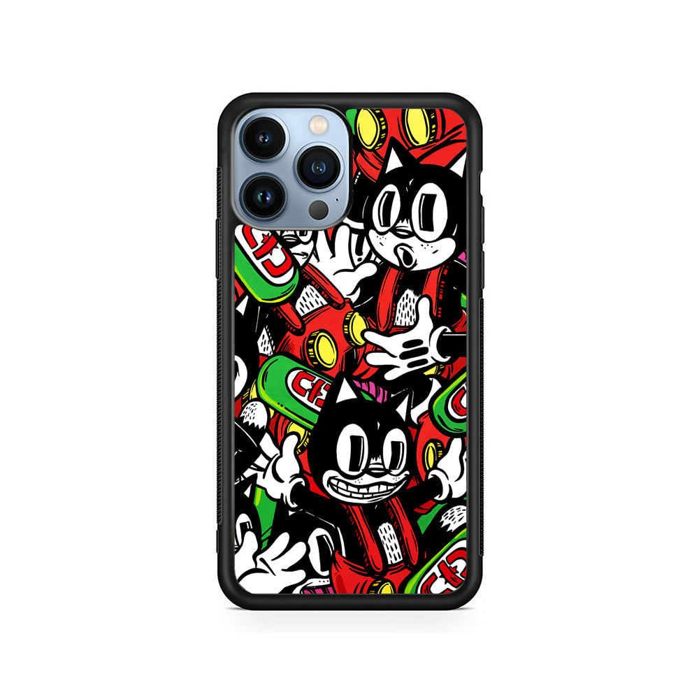 Felix The Cat Club Party iPhone 15 Pro Case