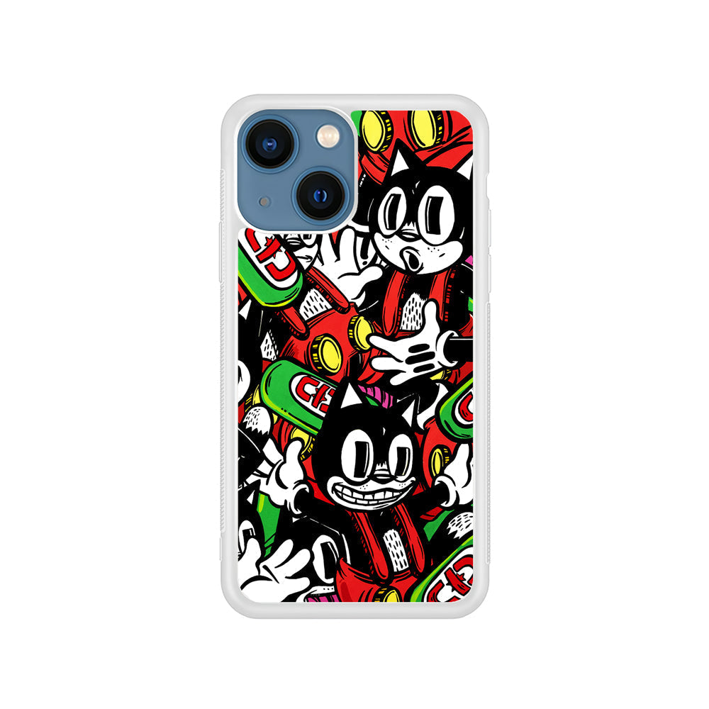 Felix The Cat Club Party iPhone 15 Plus Case