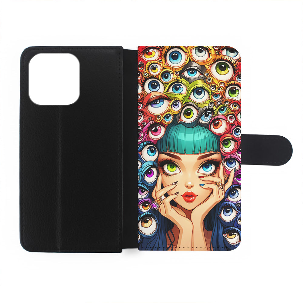 Flamboyant Girl with Many Eyes iPhone 15 Plus Case