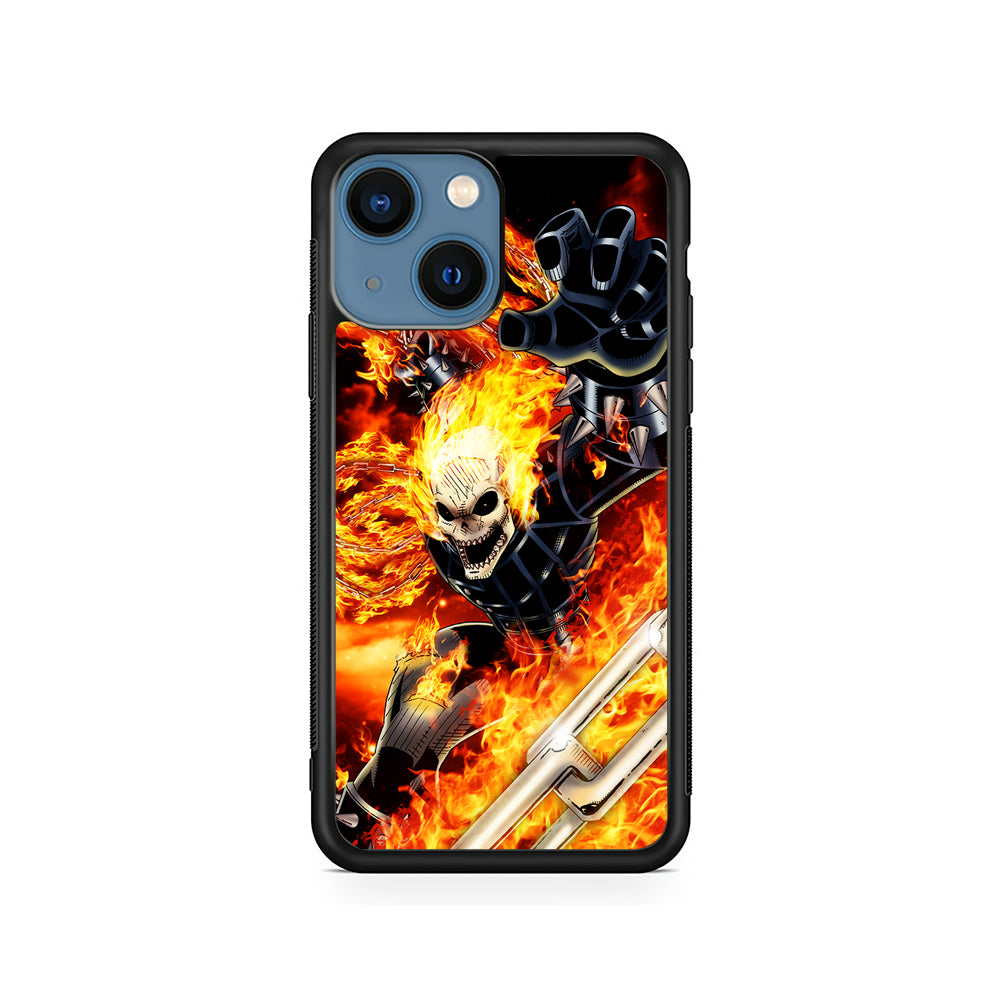 Ghost Rider on Fire iPhone 15 Plus Case