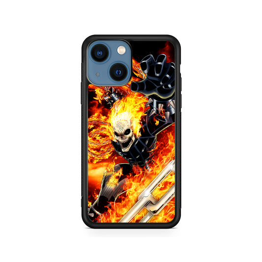 Ghost Rider on Fire iPhone 15 Plus Case