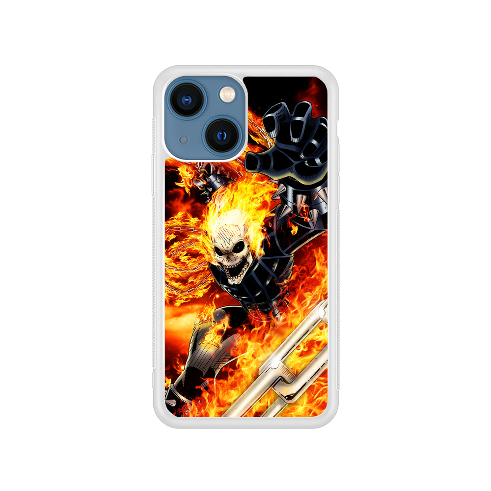 Ghost Rider on Fire iPhone 15 Plus Case