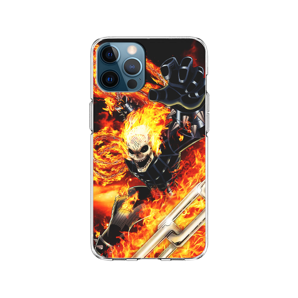 Ghost Rider on Fire iPhone 14 Pro Case