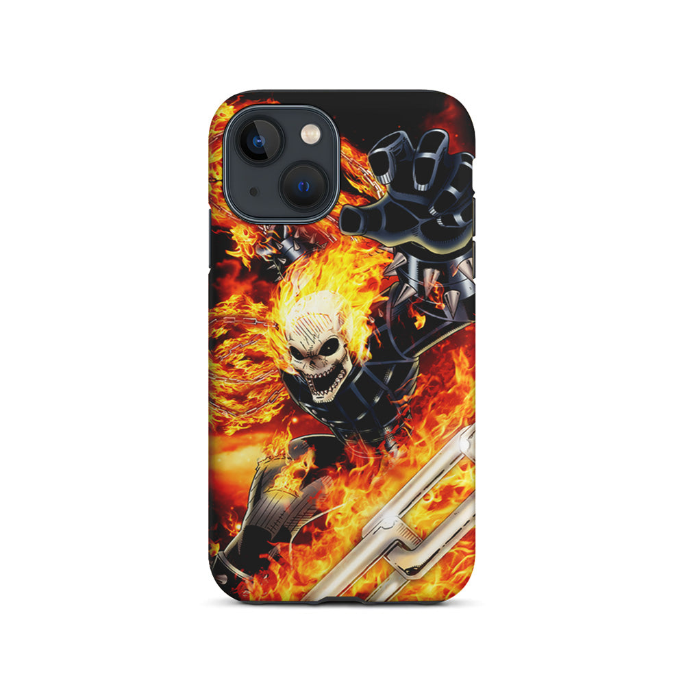 Ghost Rider on Fire iPhone 15 Plus Case