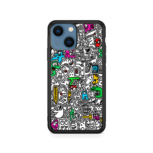 Graffiti Doodle Drawings Art iPhone 15 Plus Case