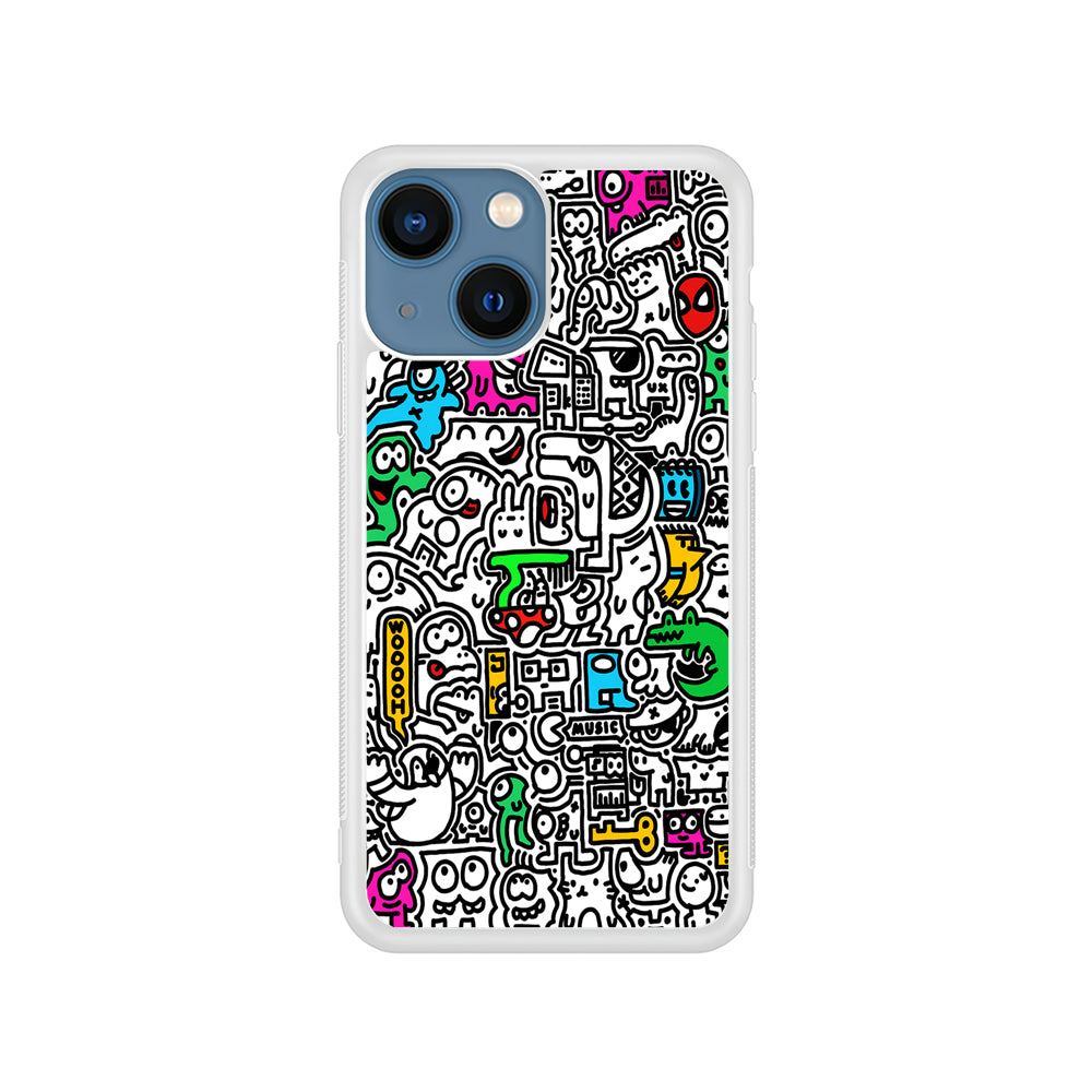 Graffiti Doodle Drawings Art iPhone 15 Plus Case