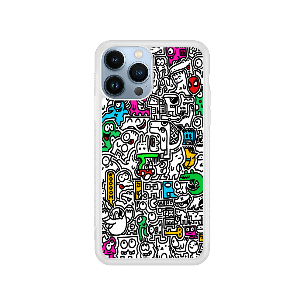 Graffiti Doodle Drawings Art iPhone 14 Pro Case