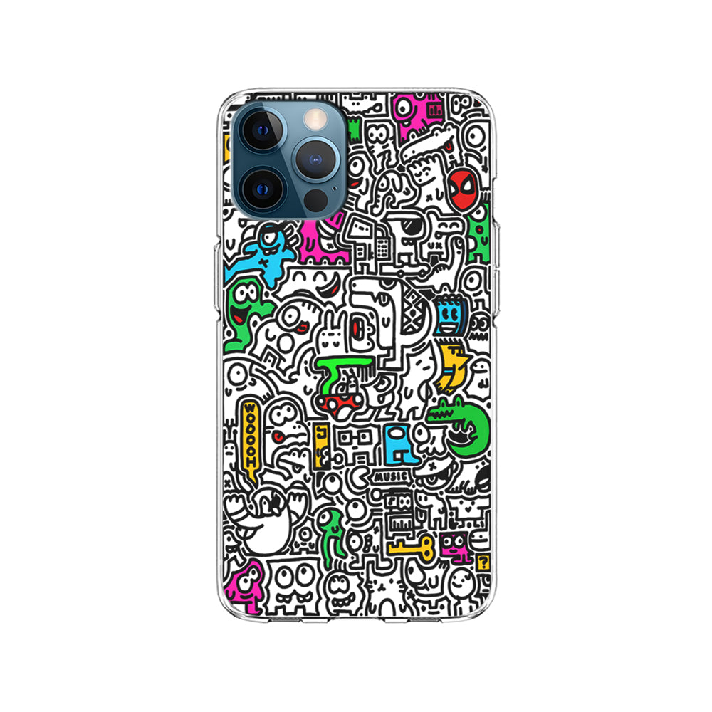 Graffiti Doodle Drawings Art iPhone 14 Pro Case