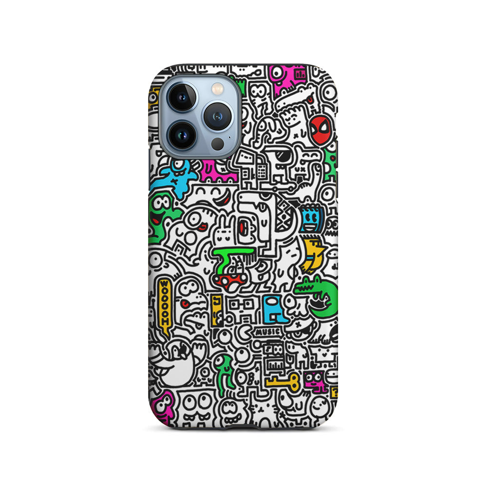 Graffiti Doodle Drawings Art iPhone 14 Pro Case