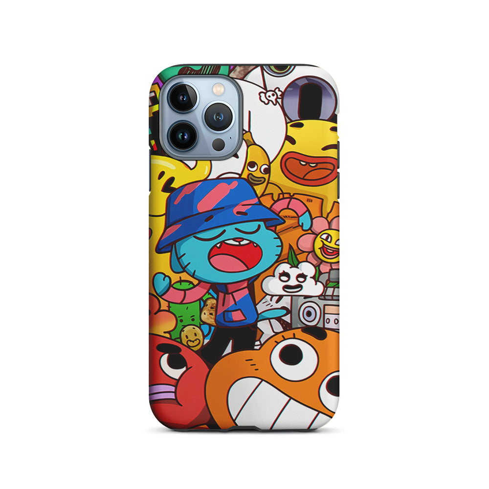 Gumball and Friends Doodle iPhone 14 Pro Case