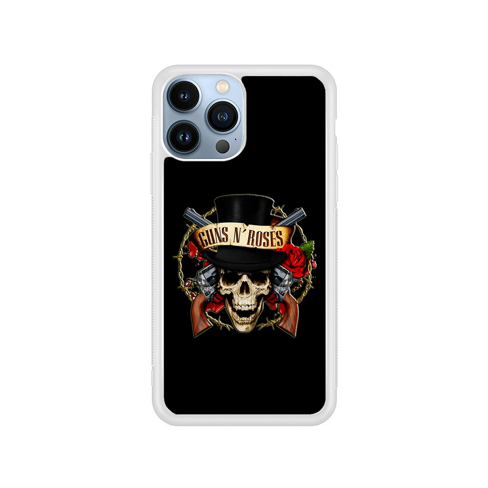 Guns N Roses Rock Skull iPhone 15 Pro Case