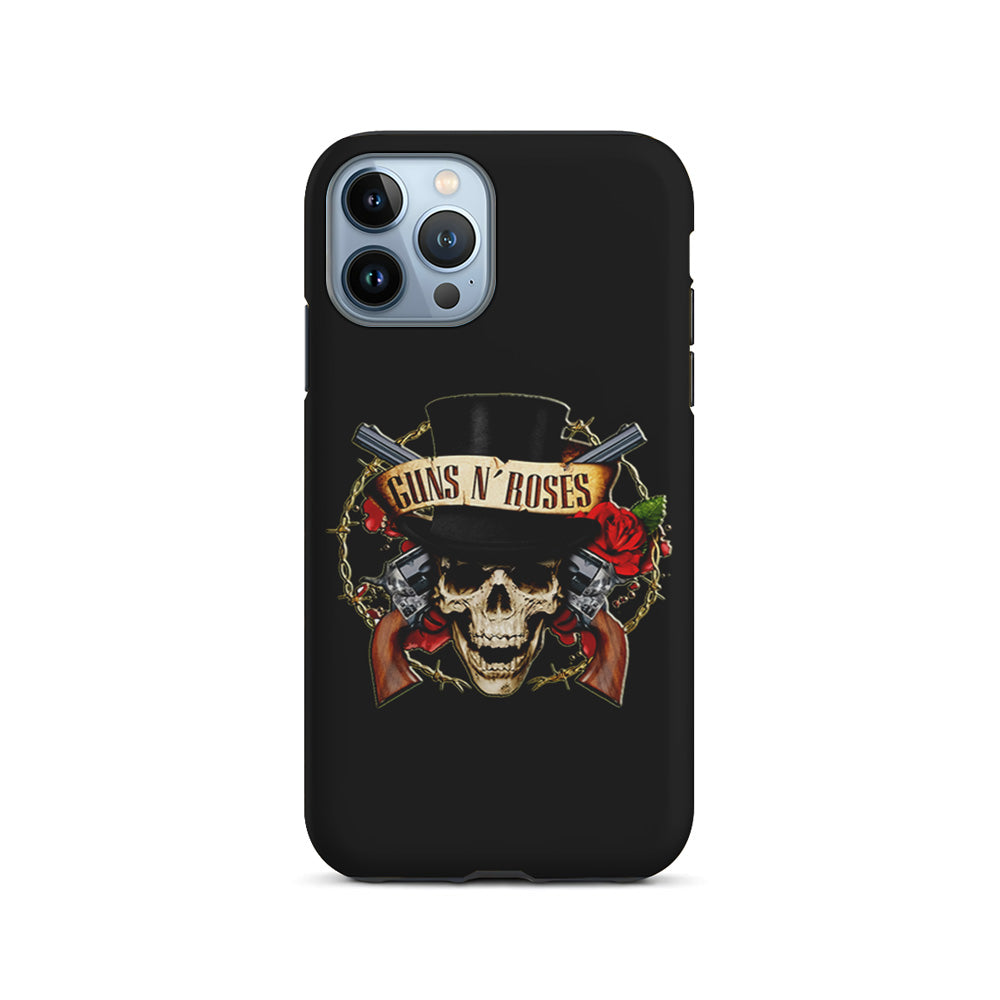 Guns N Roses Rock Skull iPhone 15 Pro Case