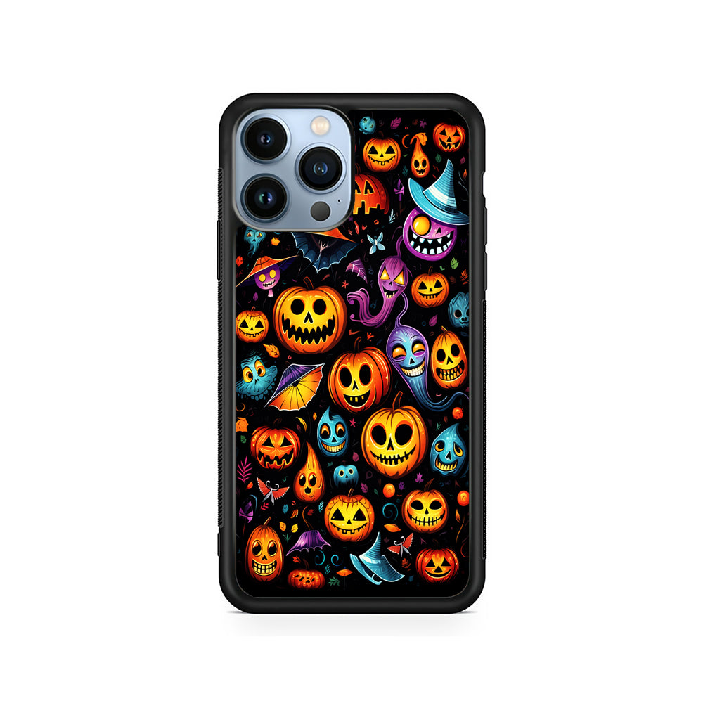 Halloween Pumpkins and Ghosts iPhone 15 Pro Case