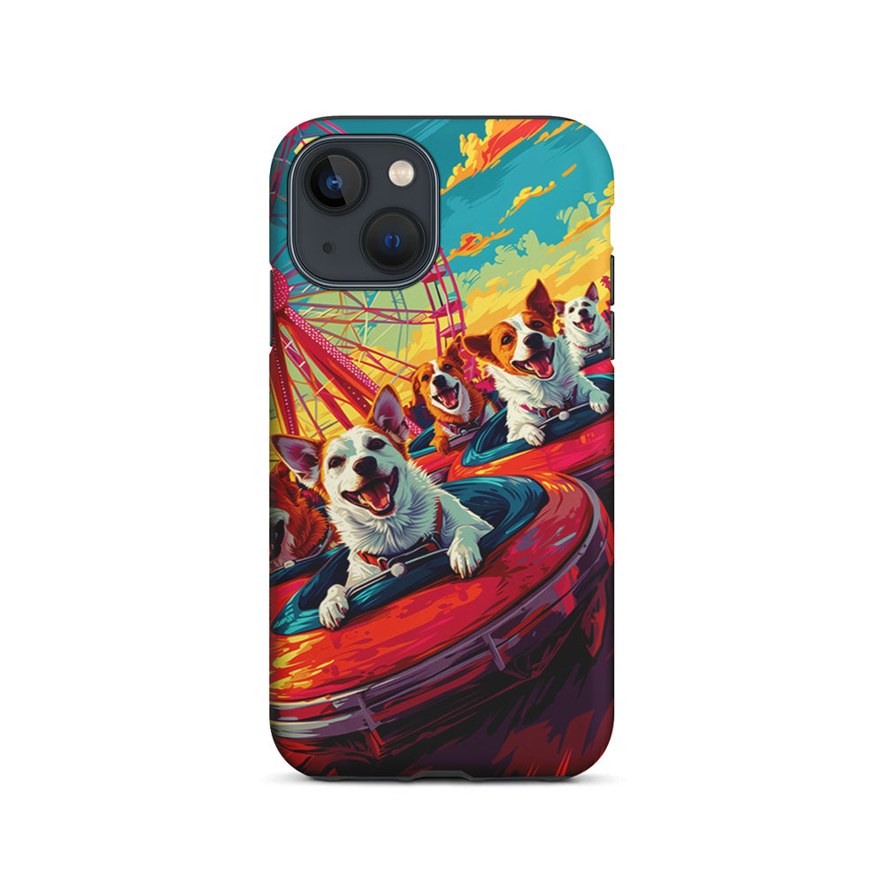 Happy Dogs At Carnival iPhone 15 Plus Case