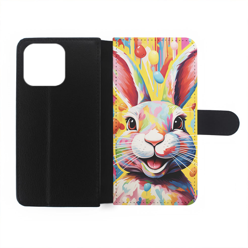 Happy Rabbit Painting iPhone 15 Plus Case