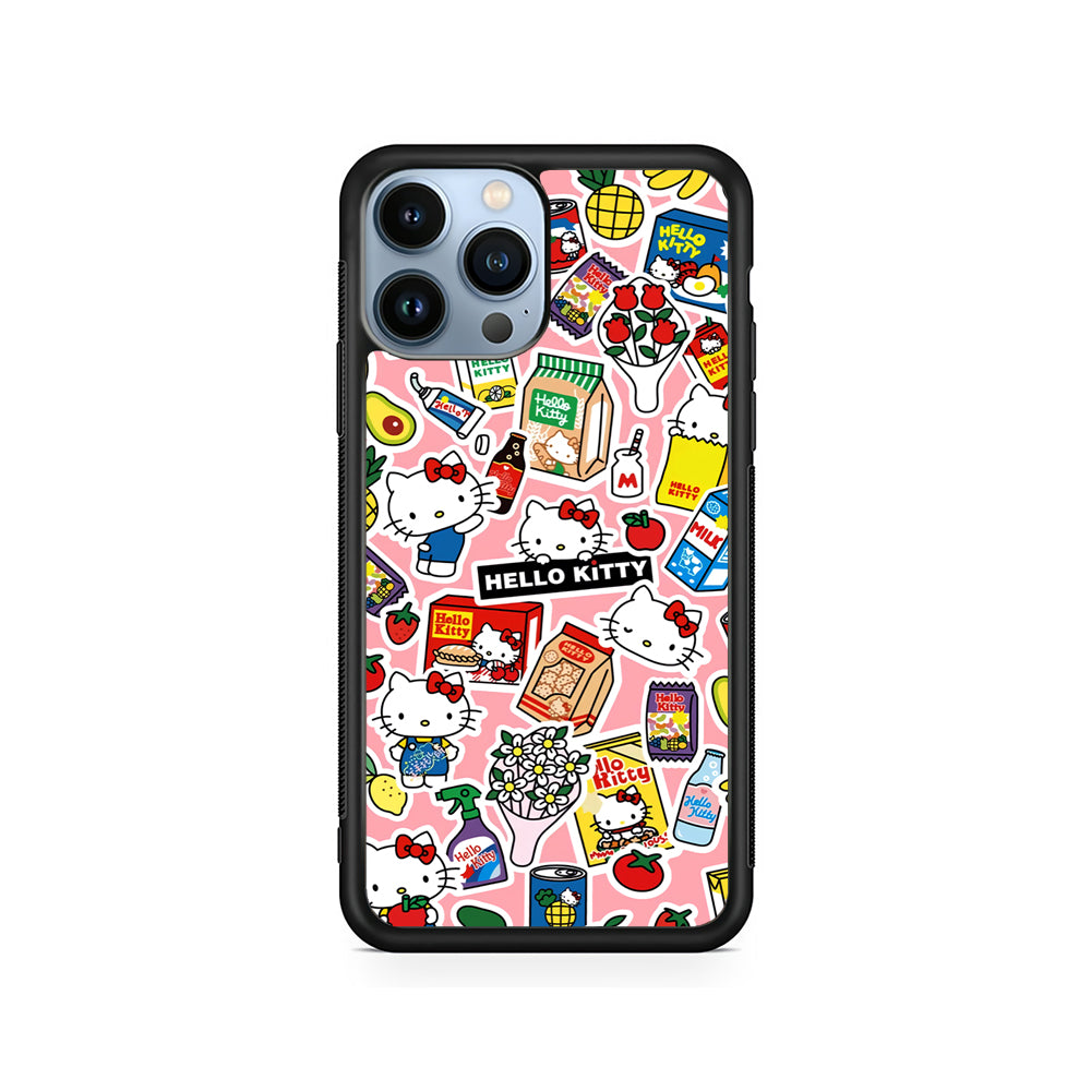 Hello Kitty Stickers iPhone 15 Pro Case