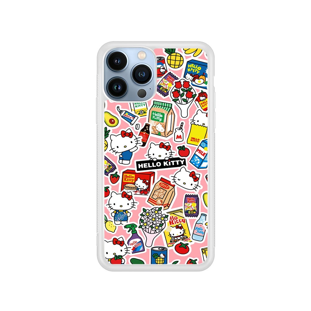 Hello Kitty Stickers iPhone 15 Pro Case