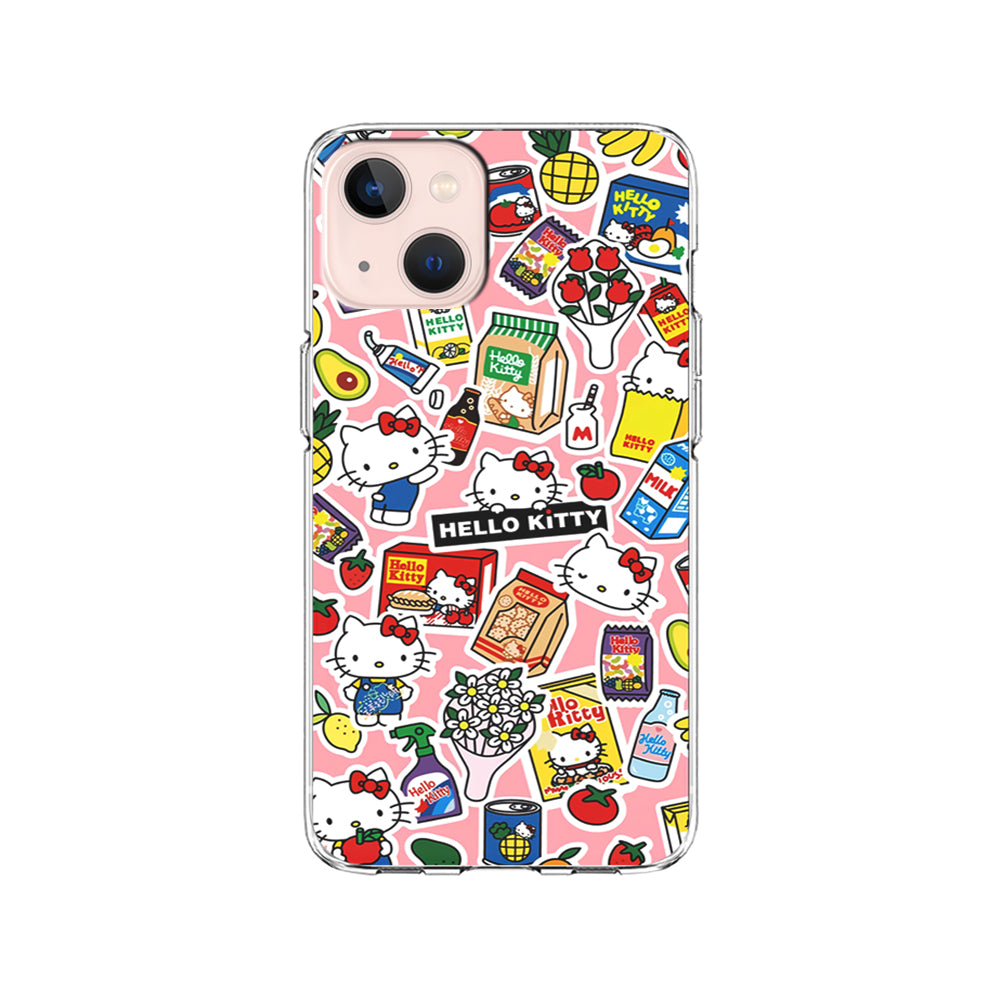 Hello Kitty Stickers iPhone 14 Case