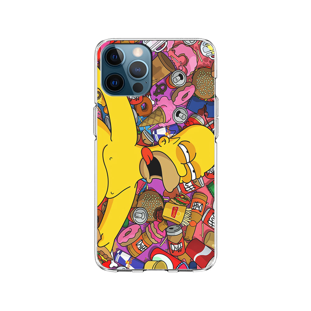 Homer Simpson Faint From Being Full iPhone 15 Pro Case