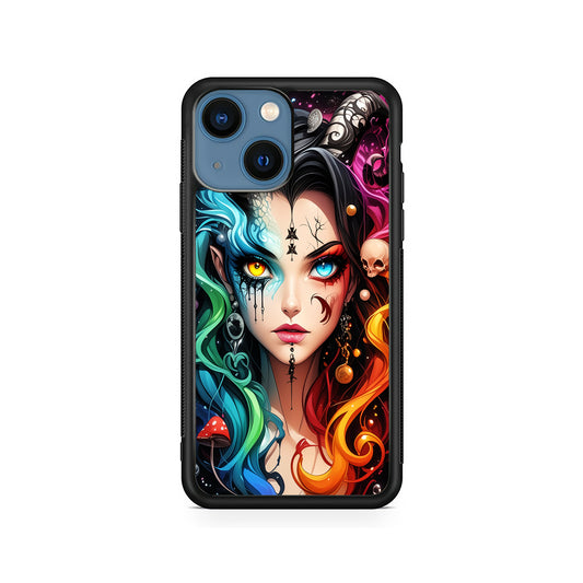 Horned Witch Girl Anime Art iPhone 15 Plus Case