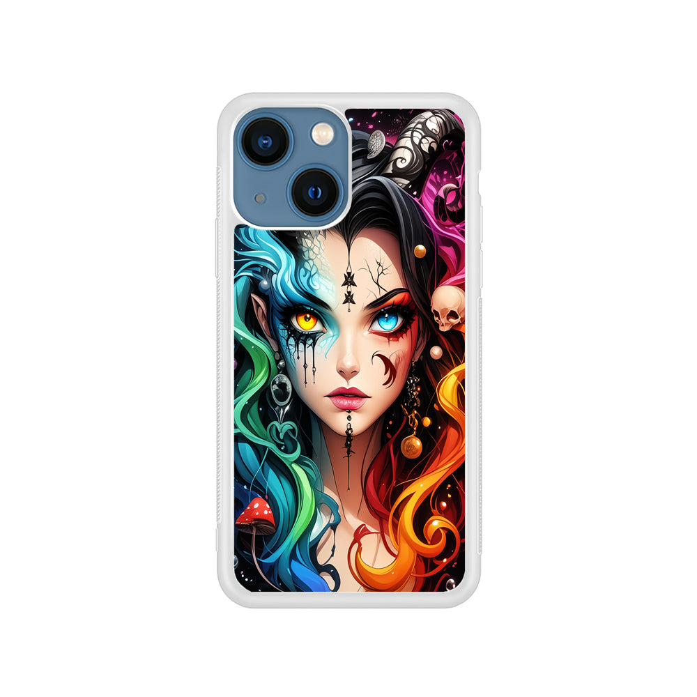 Horned Witch Girl Anime Art iPhone 15 Plus Case