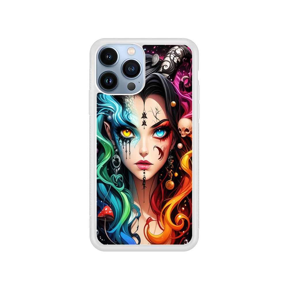 Horned Witch Girl Anime Art iPhone 15 Pro Case