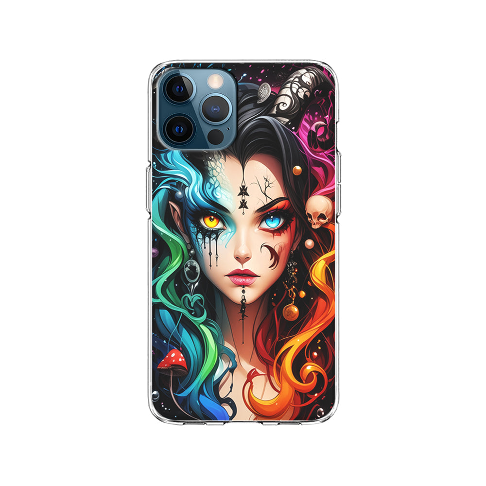 Horned Witch Girl Anime Art iPhone 15 Pro Case