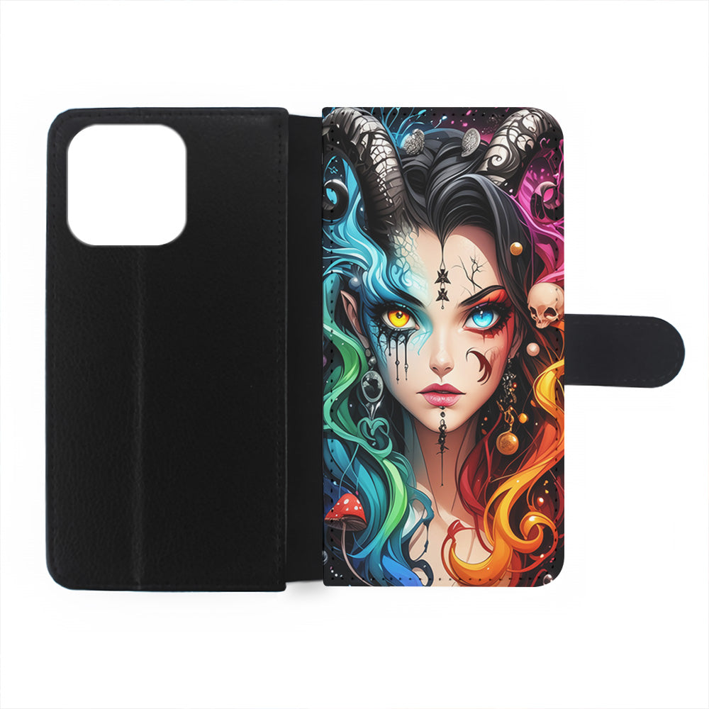 Horned Witch Girl Anime Art iPhone 15 Plus Case