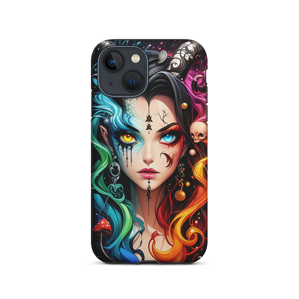 Horned Witch Girl Anime Art iPhone 15 Plus Case