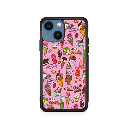 Ice Cream Doodle Cartoon iPhone 15 Plus Case